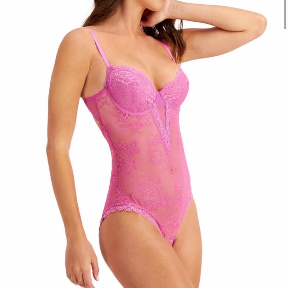Pink Lace Bodysuit